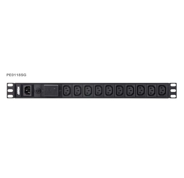 Aten 1U Basic PDU 10x Outlets with Surge Protection,18 x IEC C13, 10A Max, 100-240VAC, 50-60 Hz,  Overcurrent protection, Aluminum material Aten 1U Basic PDU 10x Outlets with Surge Protection,18 x IEC C13, 10A Max, 100-240VAC, 50-60 Hz,  Overcurrent protection, Aluminum material